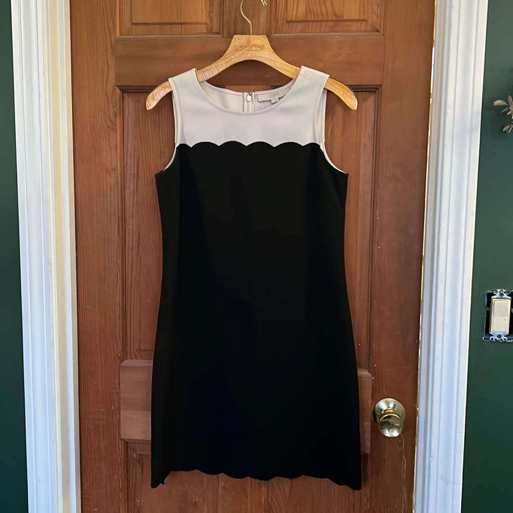 Ann Taylor Loft scalloped Shift Dress